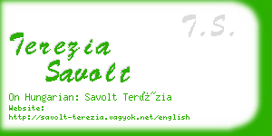 terezia savolt business card